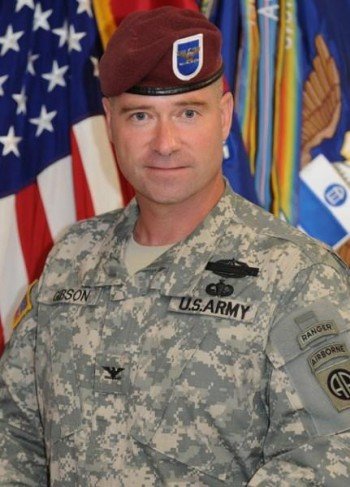Chris Gibson in U.S. Army uniform